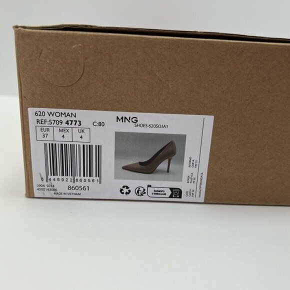 Mango - Ladies Pointed Toe Heel Shoes - Nude. Size: 6.5 (US). NIB - Picture 14 of 16